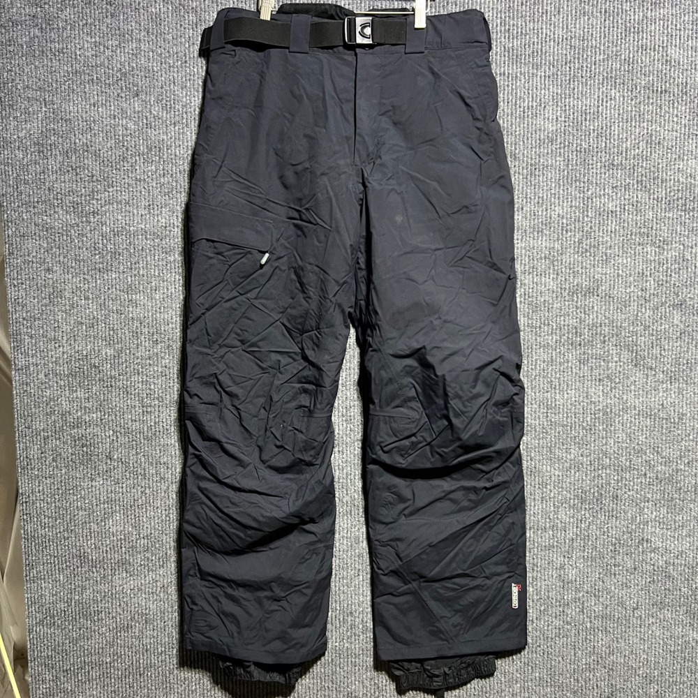 Eider Ski Pants Mens XL Black Defender 2LS Insulated Snow Cargo Trousers Belted